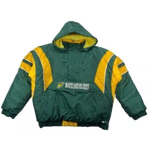 Vintage Starter Jacket North Dakota State University NDSU Bison Pullover Hooded